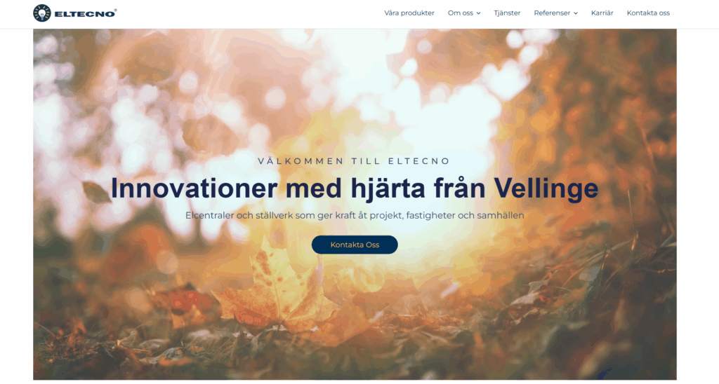 Eltecnos nya hemsida